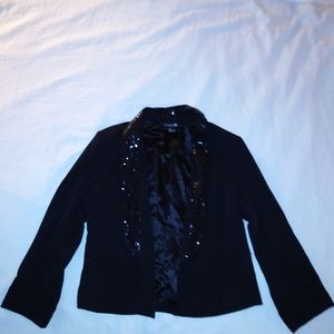 NWOT Forever 21 Black Sequined Collar Jacket